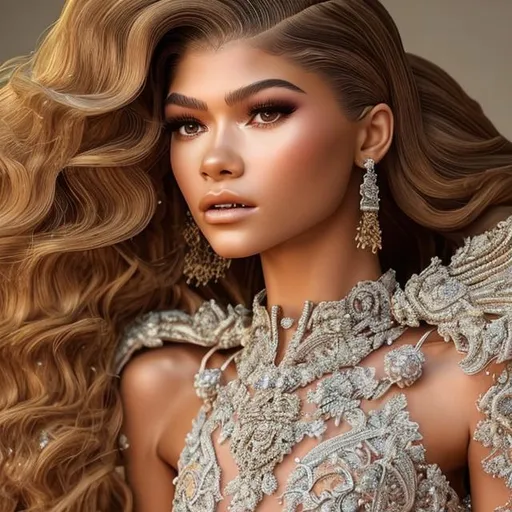 Prompt: unreal engine, masterpiece, tilt-shift technique, high quality full body photo of Zendaya like Barbie, very highly detailed perfect form intricately painted,  intricate exquisite face, realistic photo, high quality, supermacro,, in perfect studio lighting, supermacro objective, with , best contrast, octane render