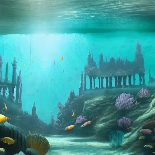 Prompt: An underwater city