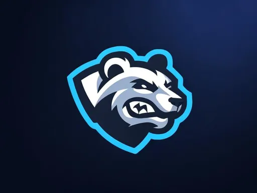 Prompt: Esports style logo. Gaming Style Logo. Angry Polar Bear. Emblem Logo. 
