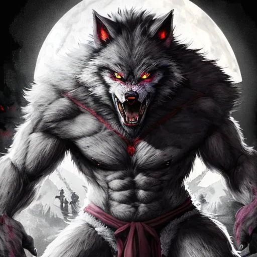 Prompt: berserker werewolf 