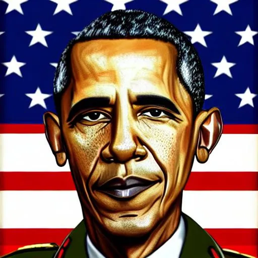 Realistic Portrait Obama as a Fascist military leade... | OpenArt