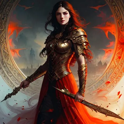 Prompt: A sociopath warrior standing in blood, by Anastasiya dobrovolskaya, donato giancola, karol bak, tom bagshaw, face by artgerm and edmund leighton, background by james jean and noah bradley, majestic, volumetric lighting, photorealistic,  8 k



