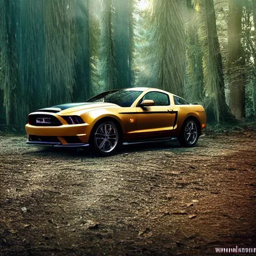 Prompt: Mustang in a Forest, Ultra Realistic, 8k ,Upscaled,Cinematic Background