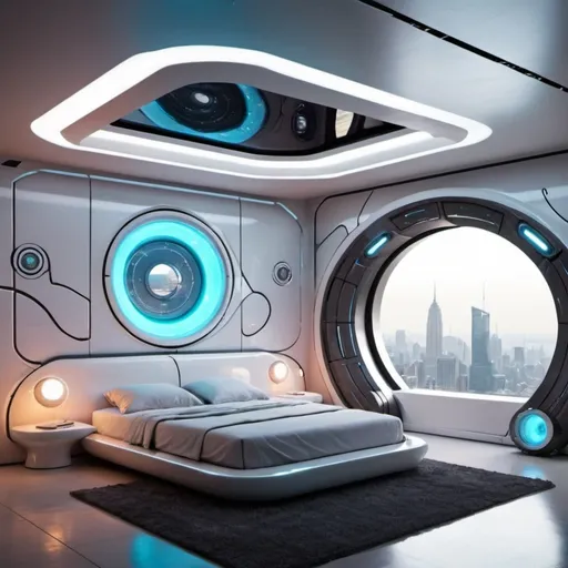 Prompt: futuristic bedroom



