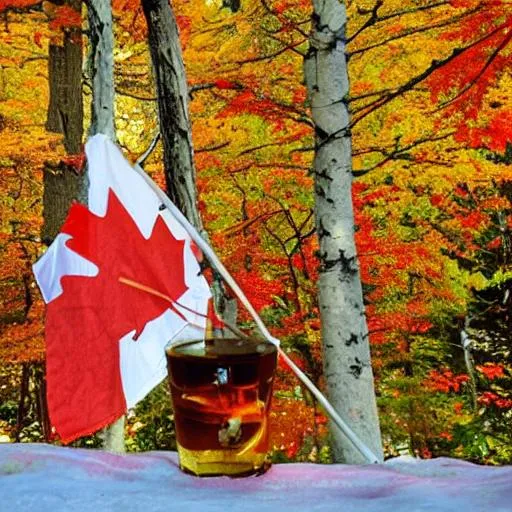 Prompt: canada ((moose))((maple syrup))((maple leaves))