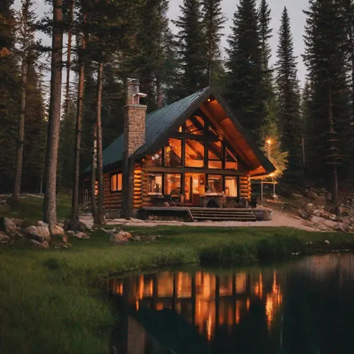 Prompt: Cozy Cabin in the Woods
