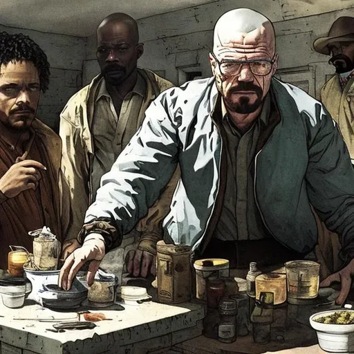 Prompt: walter white slave trade
