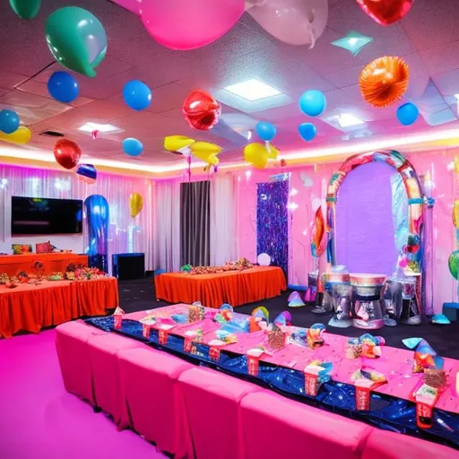 Prompt: party room
