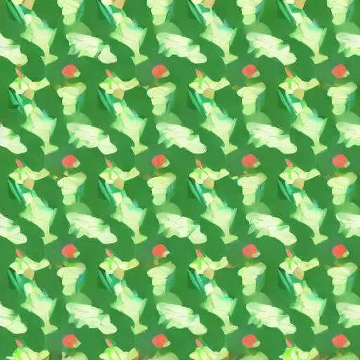 Prompt: Create a pattern of isometric green tree background

