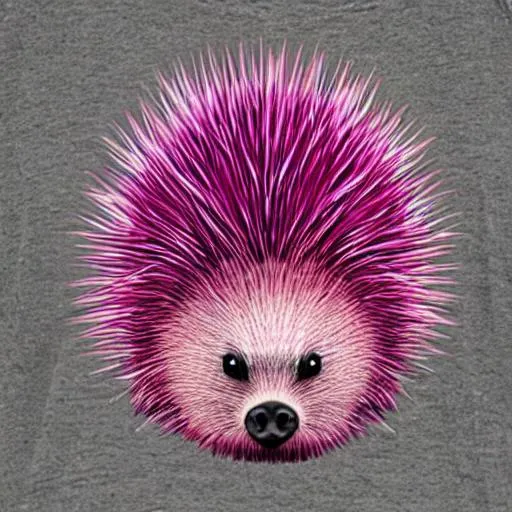 Prompt: Pink porcupine