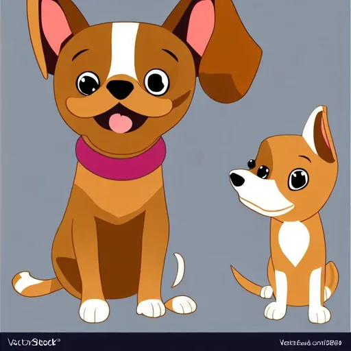 Prompt: cute dog vector