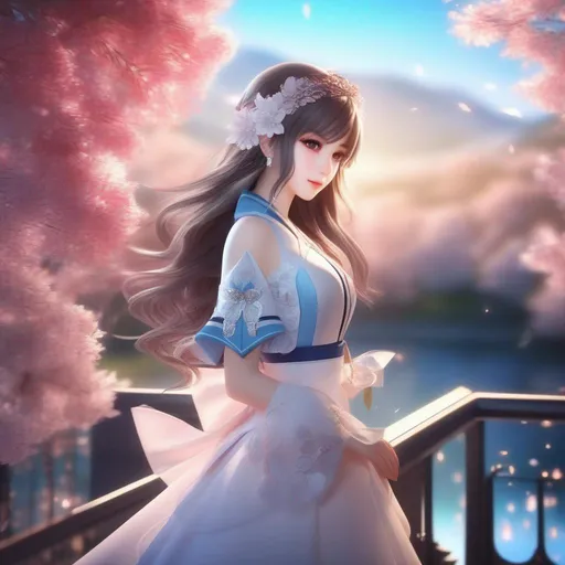 3d anime woman and beautiful pretty art 4k full HD