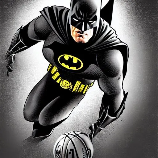 Prompt: Batman, basketball, Highly detailed,