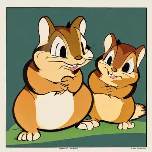 Prompt: Chipmunk by Bob Clampett, Vintage
Cel Animated, 1940s