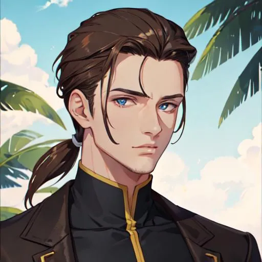 Prompt: Harrison (male, brown slicked back hair)
