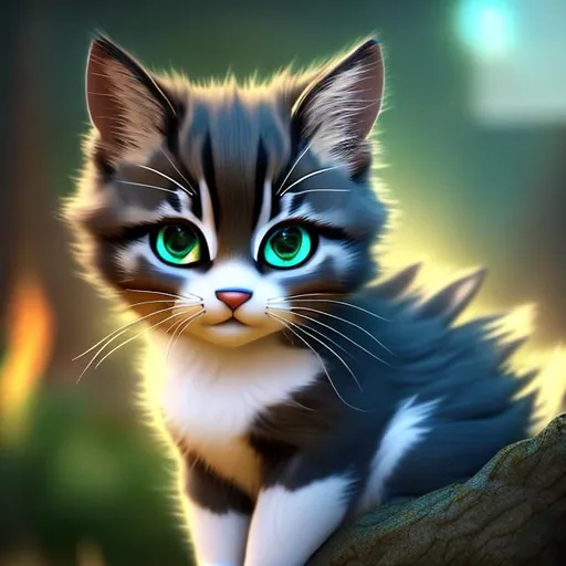 Prompt: Feral cat cute chibi Disney like dramatic lighting dramatic shading adorable eyes adorable 3D 3D 4K Ultra Ultra 4K HD realistic ultra realistic cute amazing digital digital digital specific` you see me i can't even now 