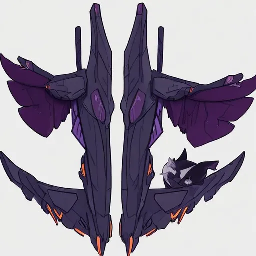 Prompt: cat wings ship