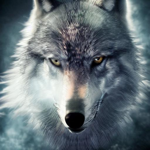 Beautiful Majestic Spectral wolf, patronus, transpar... | OpenArt