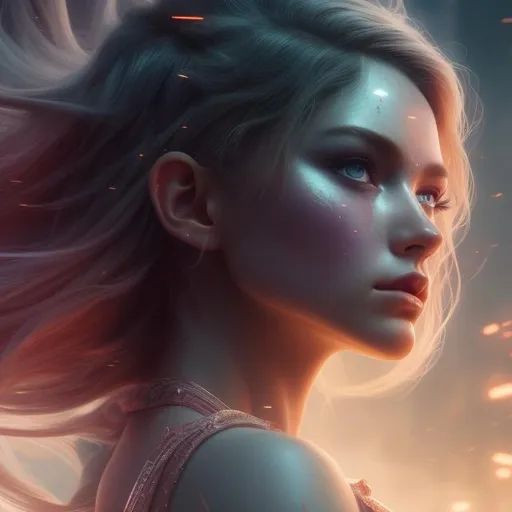 Prompt: closeup rearview half body shot, perfect body, (erotic queen, beautiful body, looking away, utopian, highly detailed, octane render, cinematic, highly detailed, vibrant, production cinematic character render, ultra high quality model, 8k Ultra HD, (small breast)