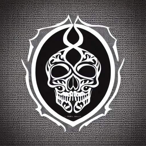 Prompt: vector magical skull rune, symmetrical, minimal, (((white background))), HD,