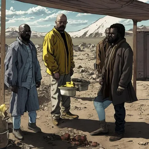 Prompt: walter white slave trade
