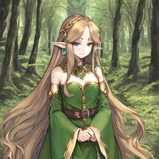 Pretty Elf Girl Wilth Long Brown Hair In A Forest Wi Openart 7429