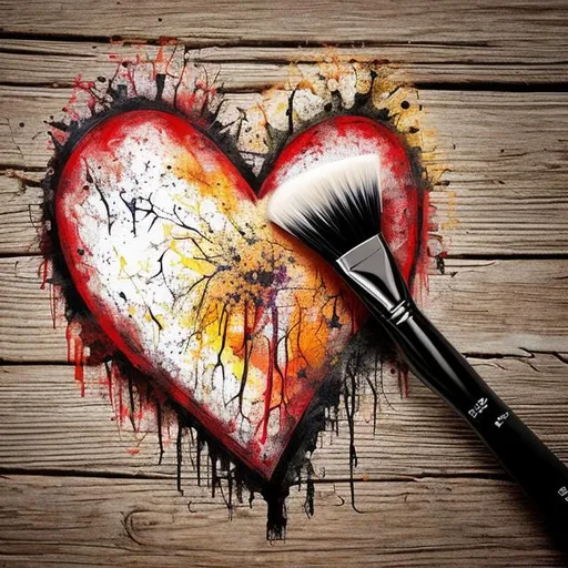 Prompt: Brush intop of a heart 