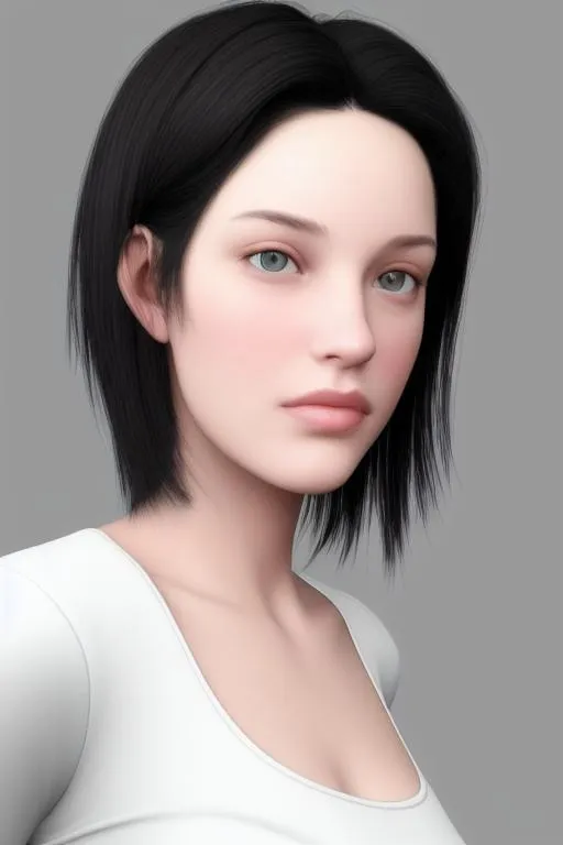 Prompt: high quality photorealistic portrait of girl {Silvia Kristel} age of 27, black short hair, perfect detailed face, white skin, sleepy eyes, slightly smiling,, wearing white t-shirt and black leather jacket, Photoshoot, Portrait, Studio Lighting, Beautiful Lighting, Warm Color Palette, Melancholic, trending on Artstation, by {Jim Burns}  Octane Render, sharp focus, studio photo, intricate details, highly  detailed,  ultra detailed