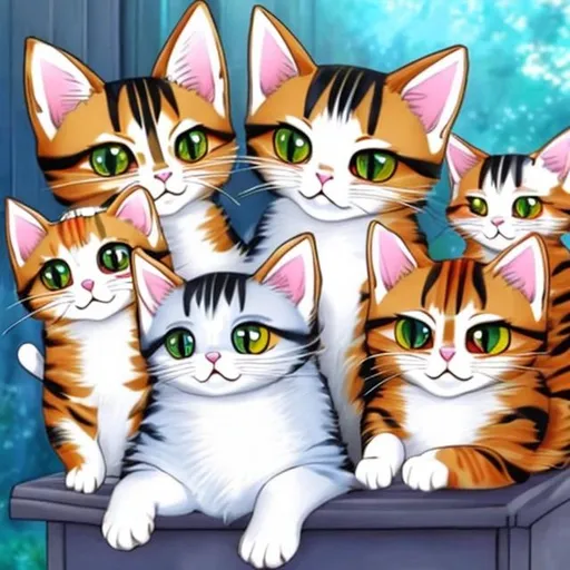 Prompt: Anime cats