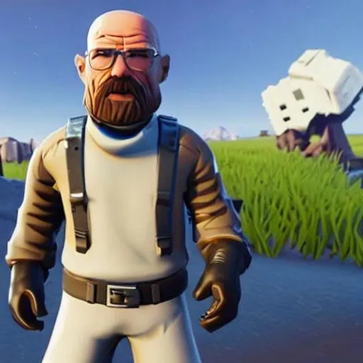 Prompt: walter white in fortnite