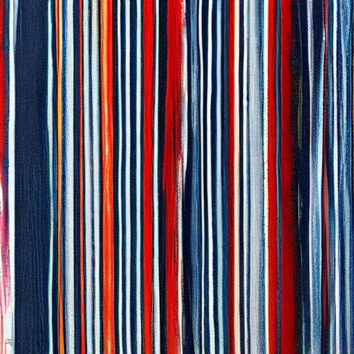 abstract painting stripes navy OpenArt