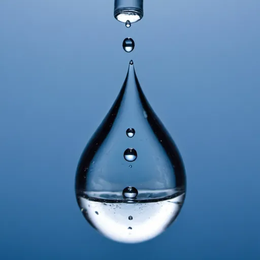 Prompt: A water droplet cause midstream