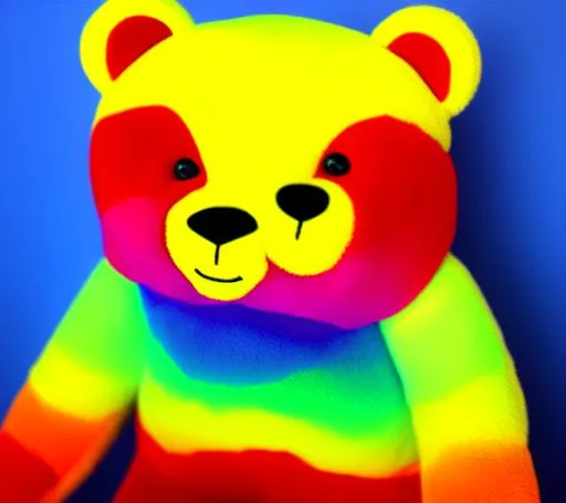 Prompt: rainbow bear
