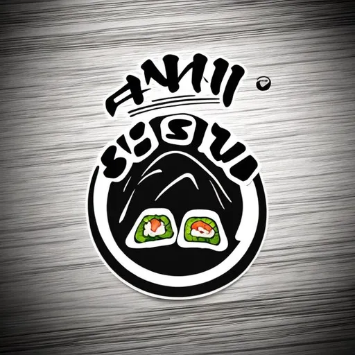 Prompt: logo for sushi shop named AMI SUSHI