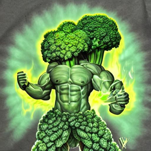 buff humanoid broccoli GOD | OpenArt