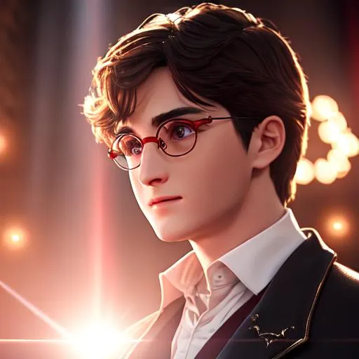 Prompt: high-quality preacher Harry Potter, (Masterpiece:1.2), best quality, (ultra-detailed), Eye focus,(Masterfully crafted Glow, red lens flare), (Cinematic background), hyper details, (delicate detailed), (intricate details), octane render, hdr, (hyperdetailed:1.15), (soft light:1.2), full-body portrait of a hyperdetailed Priest, hyperdetailed dark black hair, (bioluminescent hair:1.1), masterpiece, hyperdetailed full body, hyperdetailed masculine attractive face and nose, complete body view, ((hyperdetailed muscle)) ((hyperdetailed eyes)), green eyes, perfect body, perfect anatomy, ultra-realistic, 3d lighting, muscular, professional, perfect composition, unreal engine 8k octane, 3d lighting, UHD, HDR, 8K, render, HD, trending on artstation, front view