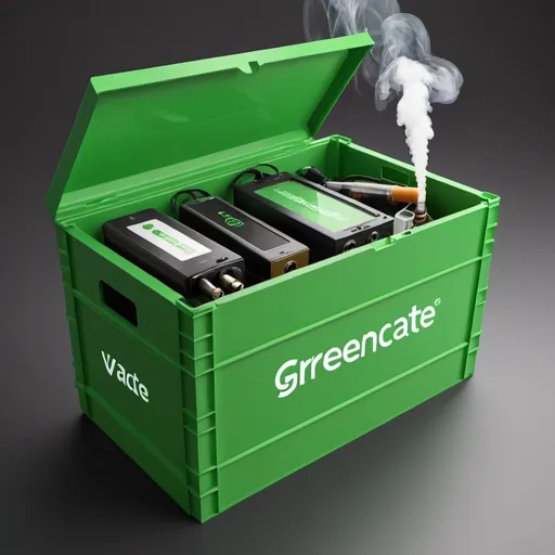 Prompt: create an image for GreenCrate's vape e-waste collection service. 