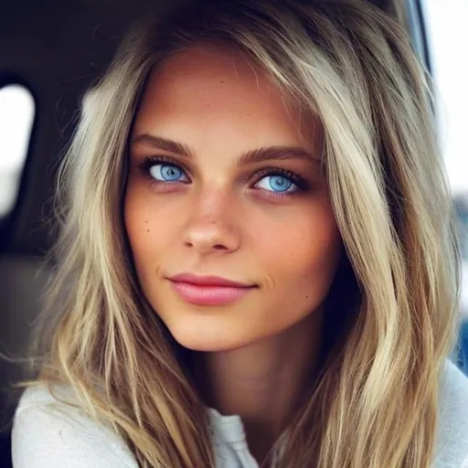 Prompt: Beautiful Blonde haired blue eyed Woman