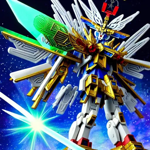 highly detailed supreme gundam that has an aura hold... | OpenArt