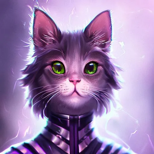 A super cute Kitty wizard, detailed fur, bright cat... | OpenArt