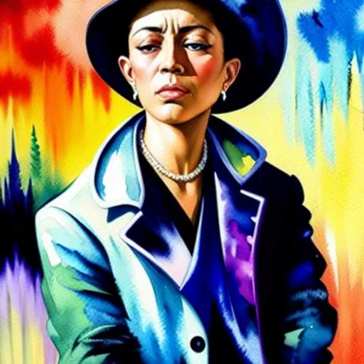 Prompt: The gangster in Gouache Style, Watercolor, Museum Epic Impressionist Maximalist Masterpiece, Thick Brush Strokes, Impasto Gouache, thick layers of gouache watercolors textured on Canvas, 8k Resolution, Matte Painting oil painting by James Gurney