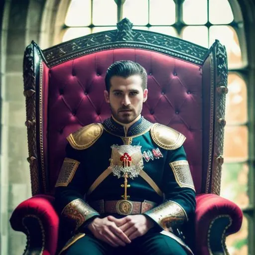 Prompt:  Professional photography, bokeh, natural lighting, canon lens, shot on dslr 64 megapixels sharp focus, photorealistic, Intricately Designed, Hyperrealistic, Ultra Detail, Male {{{(Evil Male Vampire)!!!, sitting on a throne, in a castle, Drinking Blood, Knights at the ready}}}, Sinister, Savage, Bloody, Violent