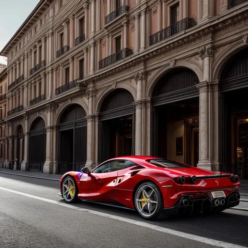 Prompt: epic promotional, professional, commercial poster of Ferrari Roma, ultra rich vibrant colors, intricate details, 8k resolution , cinematic look, extremely color graded,{{hyperrealistic}}, trending on artstation, trending on ferrari website. Richard Thompson style