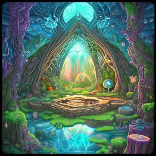 Prompt: A magical trans dimensional hideout place I hold  in my mind.
