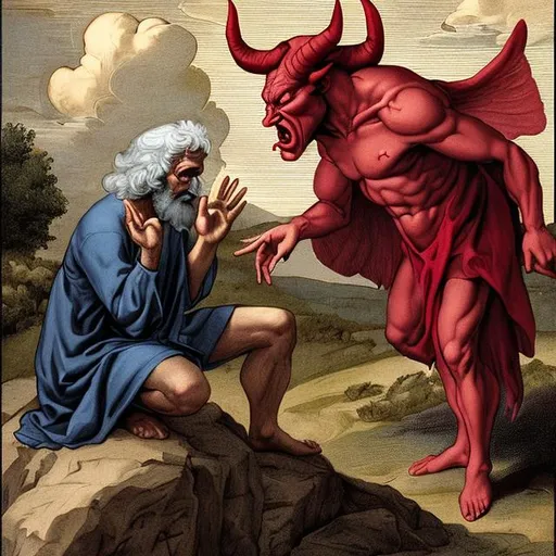 God wondering why he created the devil | OpenArt