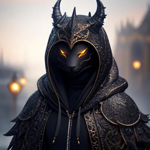 Prompt: Black dragon wearing a hoodie, perfect composition, hyperrealistic, super detailed, 8k, high quality, trending art, trending on artstation, sharp focus, studio photo, intricate details, highly detailed, fairy lights, brokeh, gothic