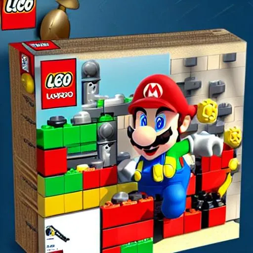 Prompt: super mario Lego Set