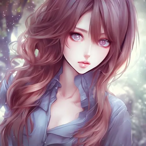 Prompt: Gorgeous woman, beautiful, semi realistic anime style.