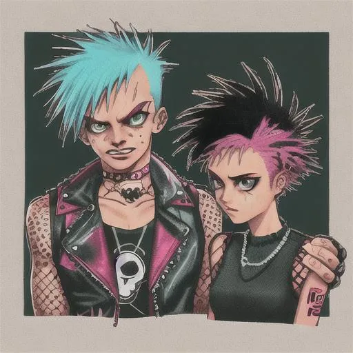 Prompt: Punks