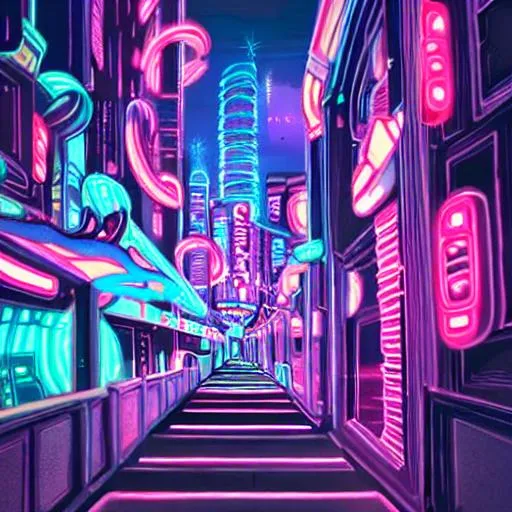 Prompt: Futuristic neon city



